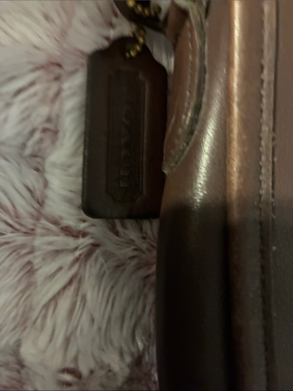 Vintage Coach Brown Leather Crossbody with Gold turn lock - Picture 3 of 7